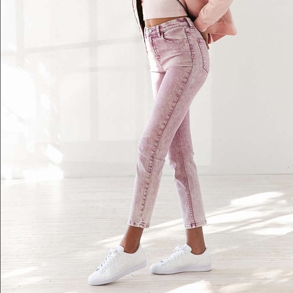 Urban Outfitters Pink/Purple Girlfriend Jeans